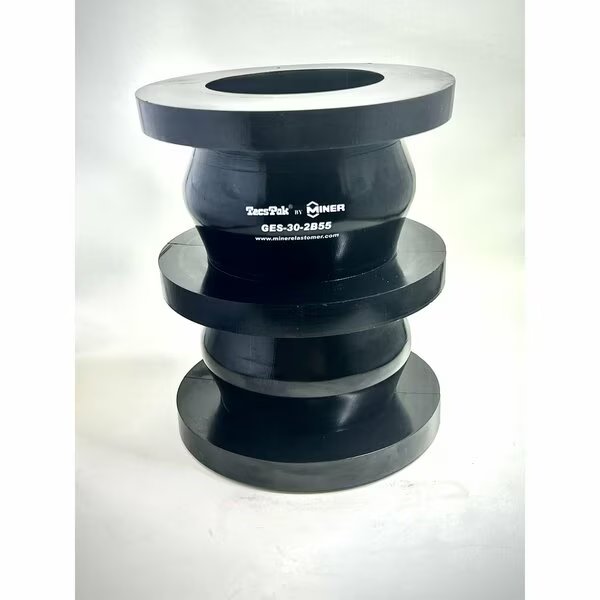 1.5in ID E-Spring, Working Load: 600 lbs./2,700 N, Free Height: 3.40 in./86.4 mm W/ Mounting Hole, Miner Elastomer, Mfr#: GES-15-2B63